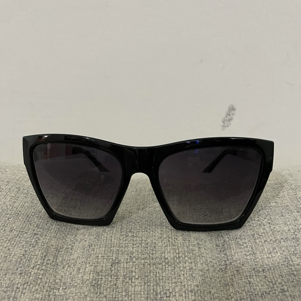 Aldo sunglasses, black, square frame, gold sides